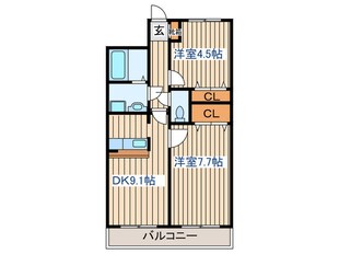 プラ－ナ泉中央の物件間取画像